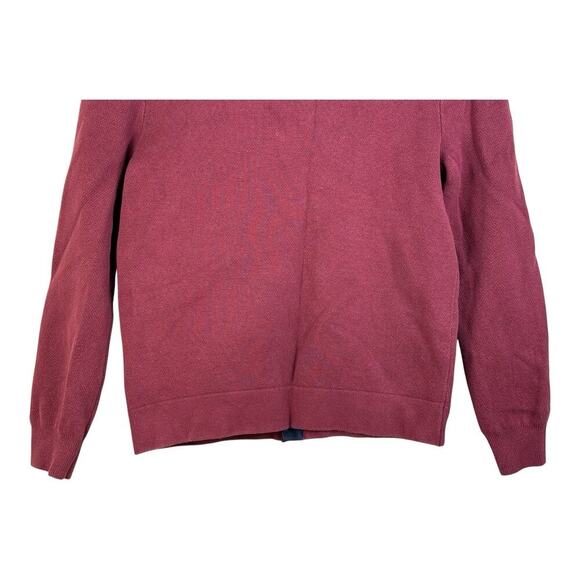 Tommy Hilfiger Men's Red Cardigan Sweater Size S Classic Nautical V Neck Preppy - Picture 7 of 12